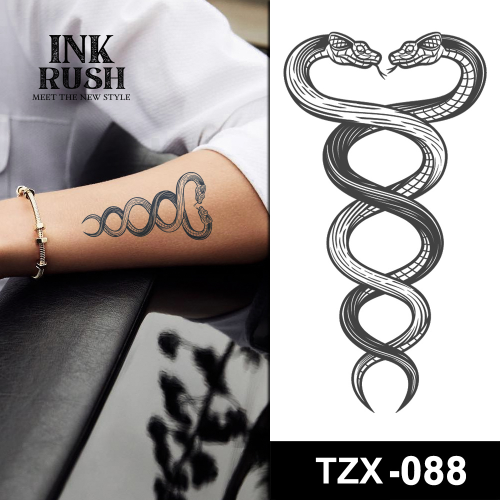 Intertwined Snakes Tattoo - TZX-088 – InkRush