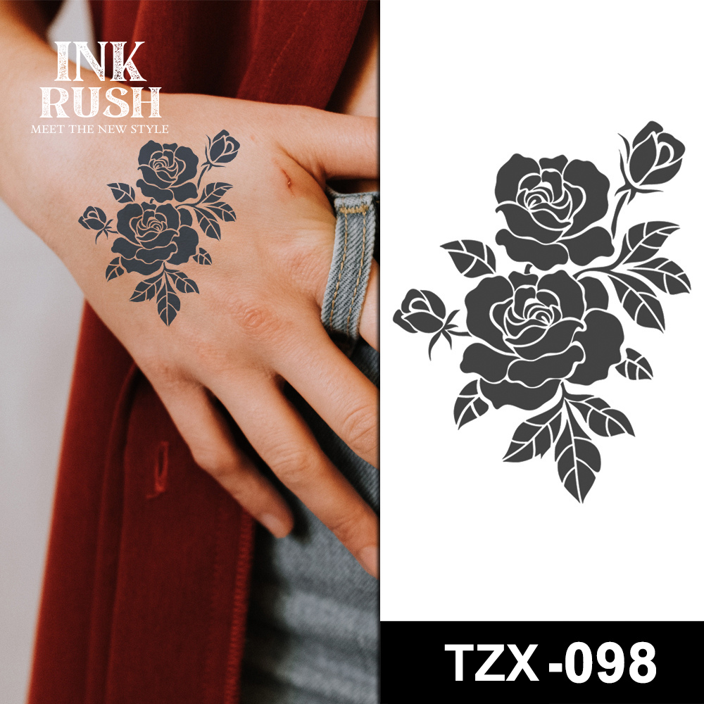 Rose Cluster Tattoo - TZX-098 – InkRush